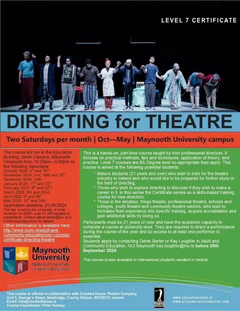 Level 7 Certificate in Directing for Theatre in Maynooth University